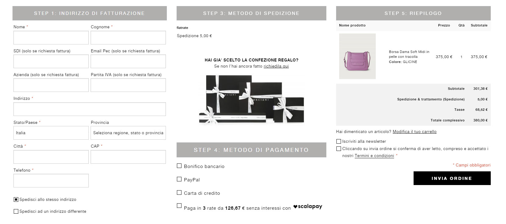 moda online siti ecommerce abbigliamento metodi pagamento