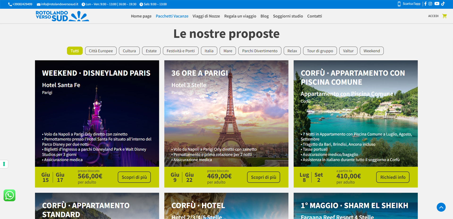 Rotolando Verso Sud sito web