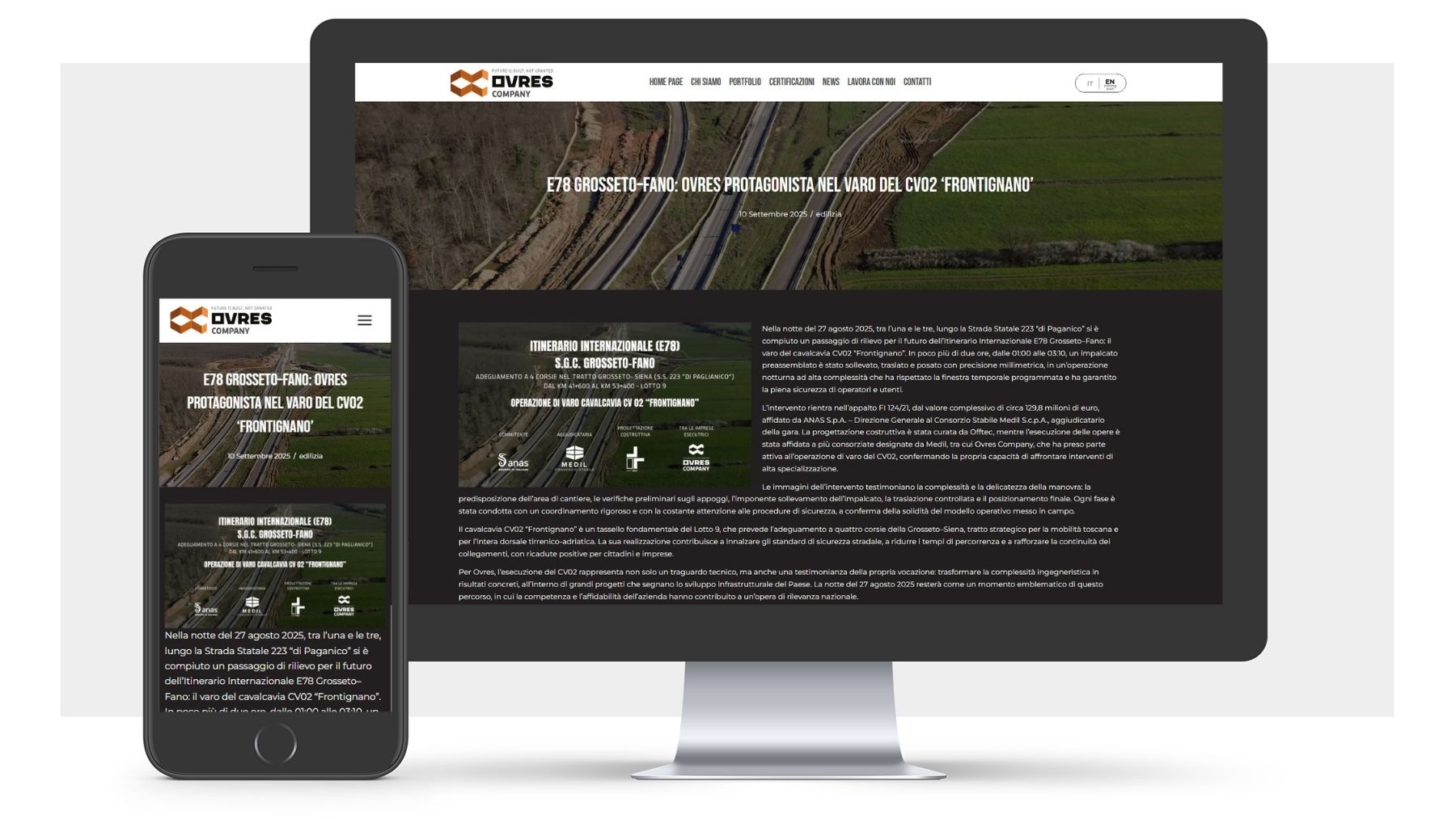 Notizie ovres sito web