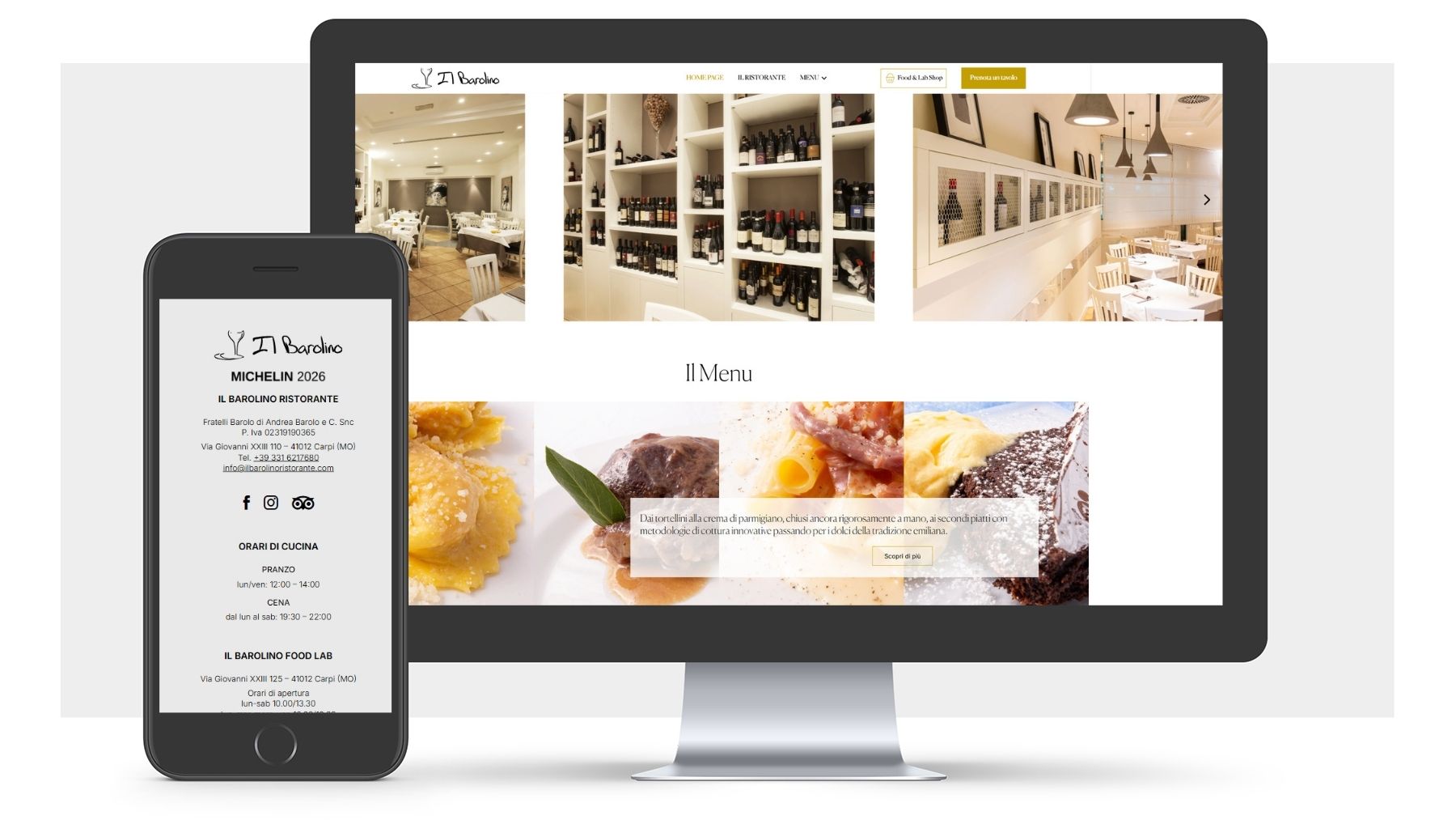 Il Barolino ristorante carpi sito web menu digitale