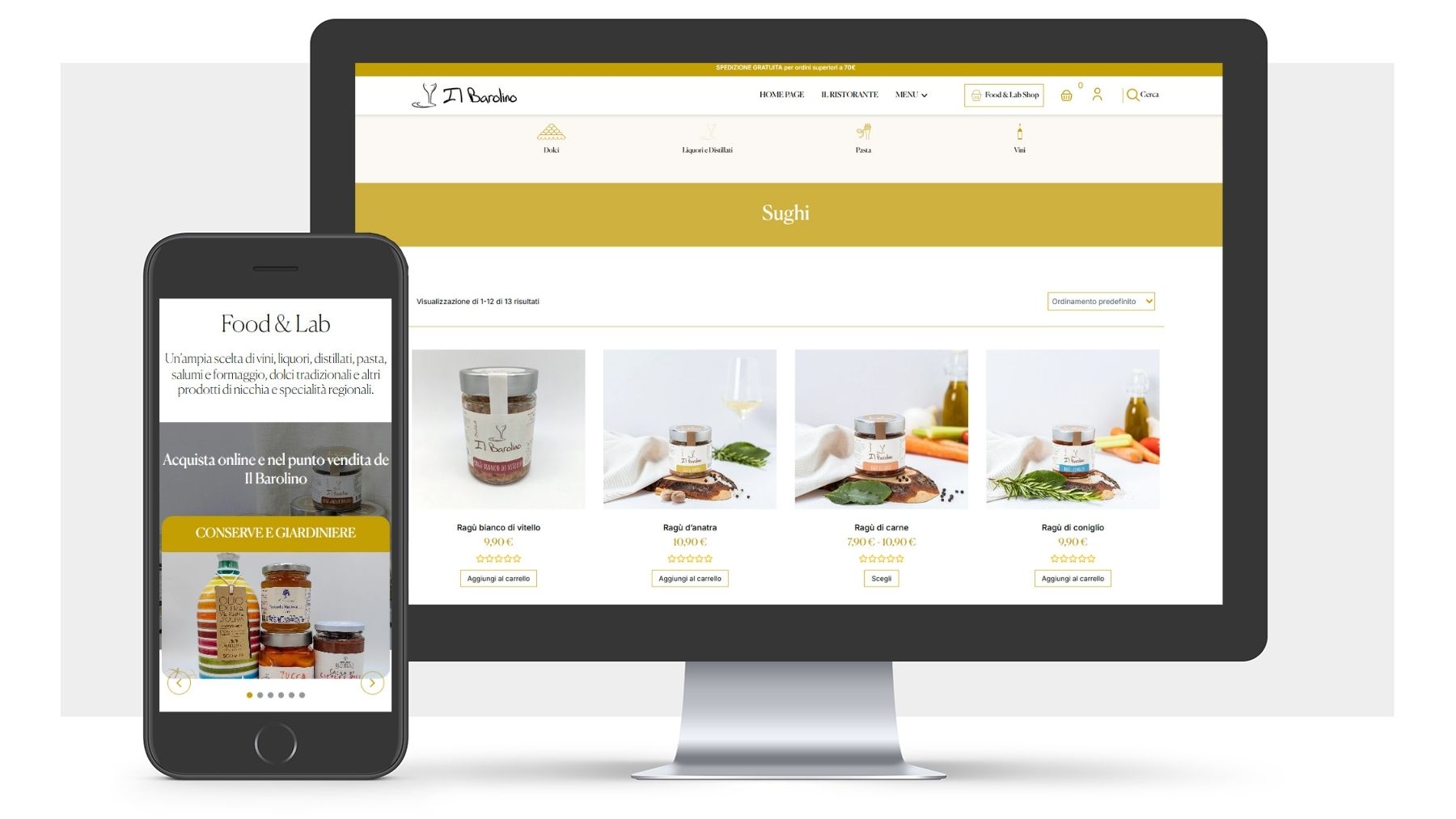 Il Barolino ristorante carpi sito web vendita prodotti gastronomici
