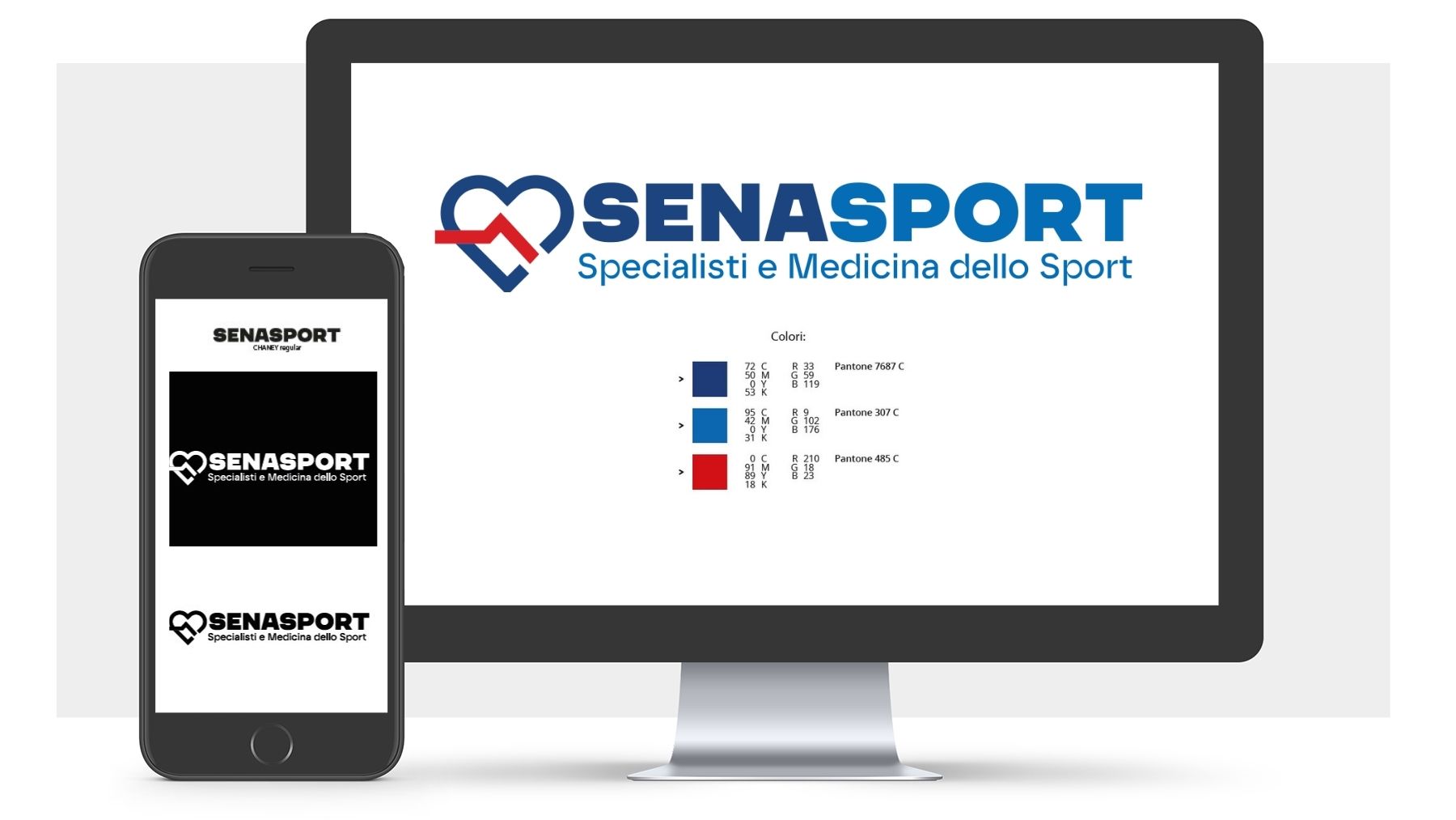 Nuova identità visiva e logo progettati per Senasport